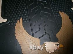 Tapis de sol Vintage Harley Davidson avec ailes d'aigle relevées Bar & Shield pour voiture et camion