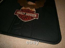 Tapis de sol Vintage Harley Davidson avec ailes d'aigle relevées Bar & Shield pour voiture et camion