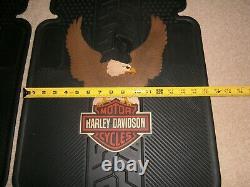 Tapis de sol Vintage Harley Davidson avec ailes d'aigle relevées Bar & Shield pour voiture et camion