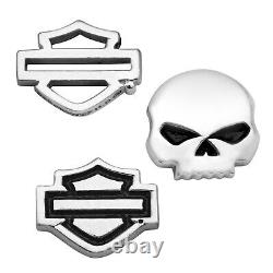Unisex Harley-davidson Bar & Shield, Crâne Boucles D'oreilles Stud 3 Paires 122 / Hds0005