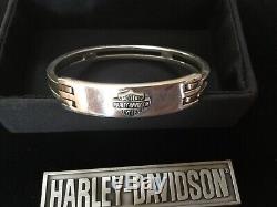 Véritable Harley Davidson Sterling Ladies Bar Et Bracelet Shield 37 Grams