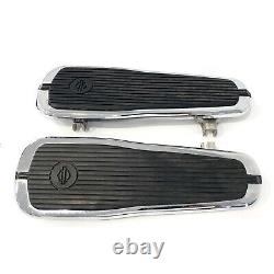 Véritable Harley OEM 86-17 Softail Crested Bar & Shield Chrome Floor Foot Boards