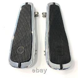 Véritable Harley OEM 86-17 Softail Crested Bar & Shield Chrome Floor Foot Boards