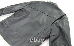 Veste En Cuir Harley Davidson Vintage Pour Homme XL Black Café Skins Basic Skins Bar Shield