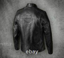 Veste En Cuir Noir Harley Davidson Pour Homme -bouclier L 98047-19vm
