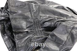 Veste Harley Davidson femme M en cuir noir avec doublure, poches, chaude, zip, légendaire