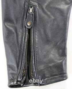 Veste Harley Davidson femme M en cuir noir avec doublure, poches, chaude, zip, légendaire