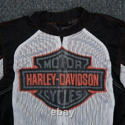 Veste Harley Davidson pour homme taille L blanc en maille gear de conduite Willie G Bar Shield