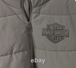 Veste à capuche matelassée Harley Davidson pour homme Bar & Shield gris foncé grande taille 97424-24VM