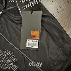 Veste bomber classique Bar & Shield HARLEY-DAVIDSON pour homme Taille Large LG L Noir