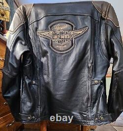 Veste de conduite en cuir Harley-Davidson pour homme Trostel Bar & Shield XL 98053-19VM