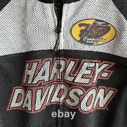 Veste de conduite en maille avec logo Bar & Shield de motos Harley Davidson pour hommes en taille L avec protections