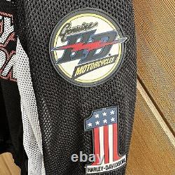 Veste de conduite en maille avec logo Bar & Shield de motos Harley Davidson pour hommes en taille L avec protections