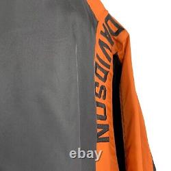 Veste de course Harley Davidson 3XL Tall noire et orange Bomber Bar Shield RN 103819