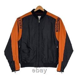 Veste de course Harley Davidson 3XL Tall noire et orange Bomber Bar Shield RN 103819