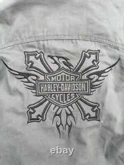 Veste de moto 3 en 1 Vintage Harley Davidson pour homme taille M avec bar & shield