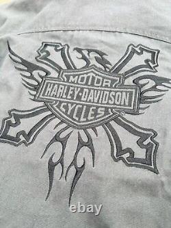 Veste de moto 3 en 1 Vintage Harley Davidson pour homme taille M avec bar & shield