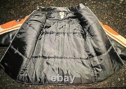 Veste de moto Harley Davidson en simili cuir avec logo Bar & Shield, taille Large