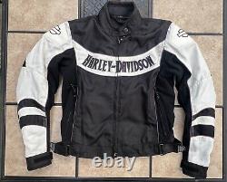 Veste de moto Harley Davidson pour femmes en cuir vintage avec motif tribal et blason/ Taille Large