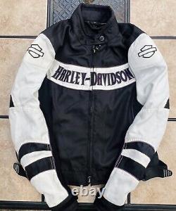 Veste de moto Harley Davidson pour femmes en cuir vintage avec motif tribal et blason/ Taille Large