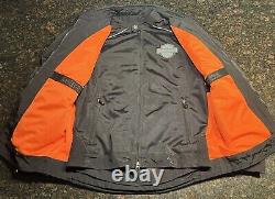 Veste de moto Harley Davidson pour homme 2 en 1 Bar & Shield/Polyester avec protection (M)