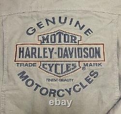 Veste de moto Harley Davidson pour hommes / 3 en 1 / vert armée / Bar & Shield / XLT