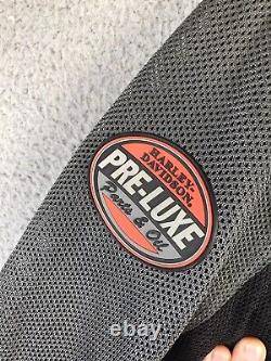 Veste de moto Harley Davidson pour hommes M en maille noire Bar & Shield Pre-Luxe Racing