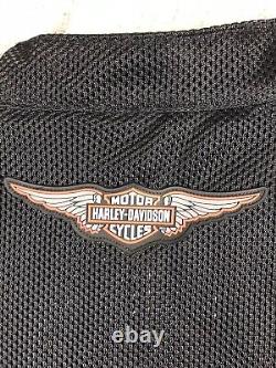 Veste de moto Harley Davidson pour hommes M en maille noire Bar & Shield Pre-Luxe Racing