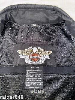 Veste de moto Harley Davidson pour hommes en nylon réfléchissant avec le crâne de Willie G XXL en bon état