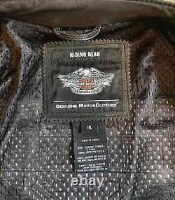 Veste de moto en cuir noir Harley Davidson Classic Bar & Shield pour homme taille XL en excellent état.