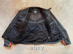 Veste de moto en cuir noir Harley Davidson Classic Bar & Shield pour homme taille XL en excellent état.