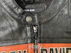 Veste de moto en cuir noir Harley Davidson Classic Bar&Shield pour hommes L 98014-10VM