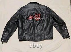 Veste de moto pour femmes Harley Davidson taille XXL avec patch brodé vintage au dos