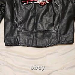 Veste de moto pour femmes Harley Davidson taille XXL avec patch brodé vintage au dos