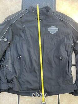 Veste de moto rembourrée/imperméable/tête de mort/Bar & Shield Harley Davidson pour homme taille 2XL