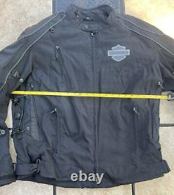 Veste de moto rembourrée/imperméable/tête de mort/Bar & Shield Harley Davidson pour homme taille 2XL