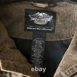 Veste décontractée Harley-Davidson Men's Hornback Moto Bar & Shield, Marron Taille 4XL