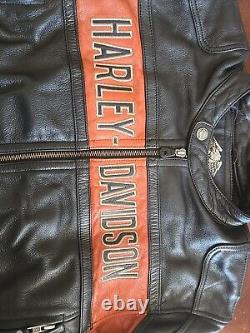 Veste en cuir Harley Davidson Bar And Shield pour homme taille XL