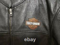 Veste en cuir Harley Davidson HOMME GRANDE Taille STOCK Bar & Shield 98112-06VM EUC