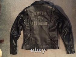 Veste en cuir Harley Davidson Heritage Braided Bar & Shield pour femmes 98064-13vw M