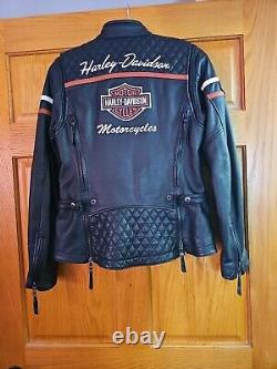 Veste en cuir Harley Davidson Women's Miss Enthusiast Bar & Shield M 98134-17VW