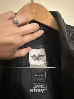 Veste en cuir Harley Davidson Women's Miss Enthusiast Bar&Shield TAILLE LARGE