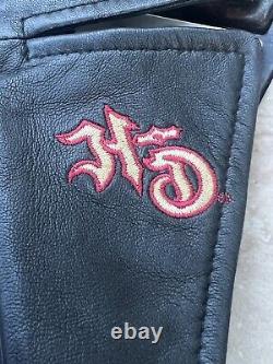 Veste en cuir Harley Davidson pour femmes avec motif tribal Bar & Shield / Coutures / Clous / Taille XS