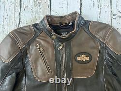 Veste en cuir Harley Davidson pour hommes modèle Trostel Bar&Shield noir marron taille L 98053-19VM