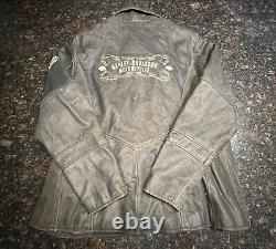 Veste en cuir Harley Davidson vintage pour femme/Bar & Shield/taille 1W (LG-XL)