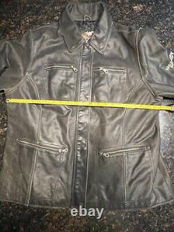 Veste en cuir Harley Davidson vintage pour femme/Bar & Shield/taille 1W (LG-XL)