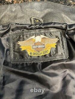 Veste en cuir Harley Davidson vintage pour femme/Bar & Shield/taille 1W (LG-XL)