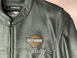 Veste en cuir de conduite Harley Davidson pour hommes Bar & Shield taille M Modèle 98112-06VM