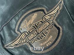 Veste en cuir noir Harley Davidson Trostel Bar&Shield pour hommes taille XL 98053-19VM