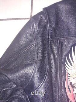 Veste en cuir noir Harley Davidson taille L pour homme avec logo Bar & Shield